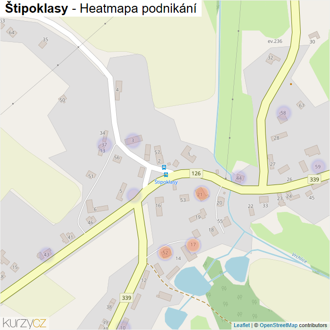 Mapa Štipoklasy - Firmy v části obce.