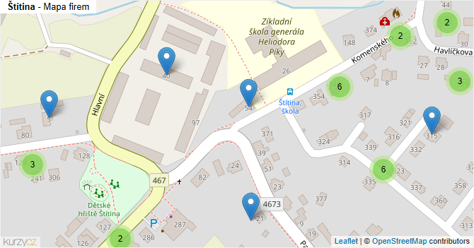 Štítina - mapa firem