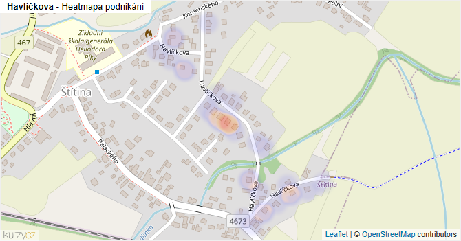 Havlíčkova - mapa podnikání