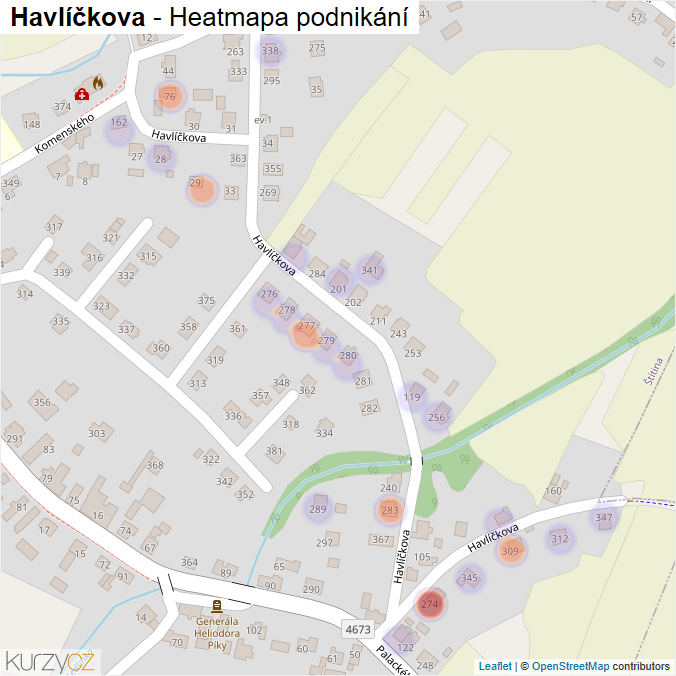 Mapa Havlíčkova - Firmy v ulici.