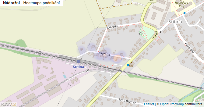 Nádražní - mapa podnikání