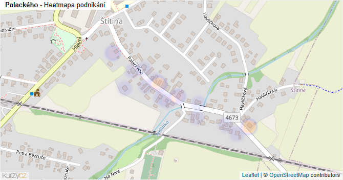 Palackého - mapa podnikání