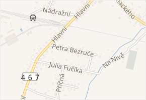 Petra Bezruče v obci Štítina - mapa ulice