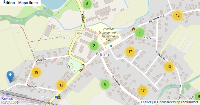 Štítina - mapa firem