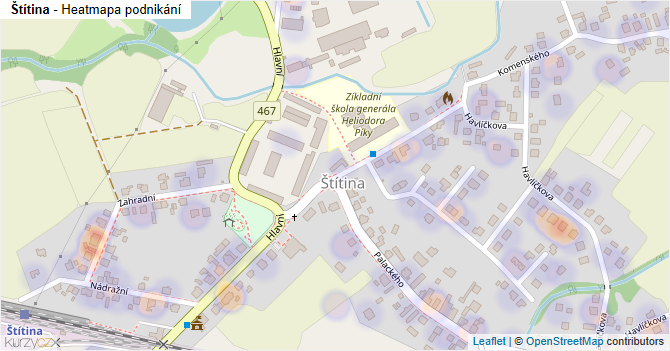 Štítina - mapa podnikání