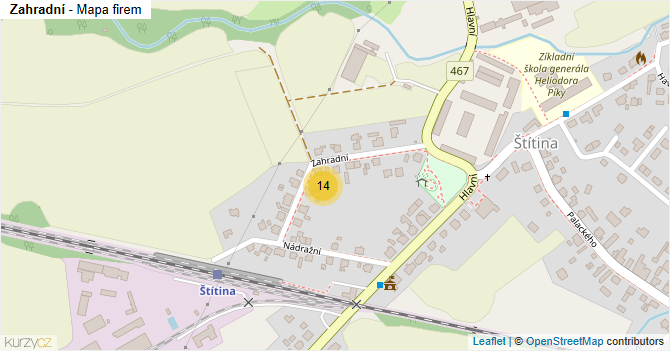 Zahradní - mapa firem