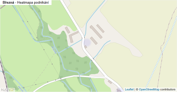 Březná - mapa podnikání