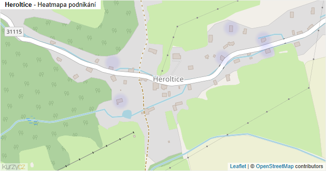 Heroltice - mapa podnikání