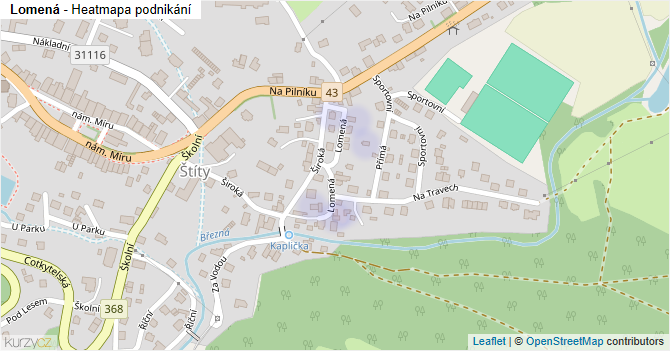 Lomená - mapa podnikání