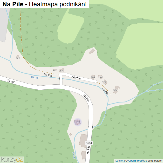 Mapa Na Pile - Firmy v ulici.