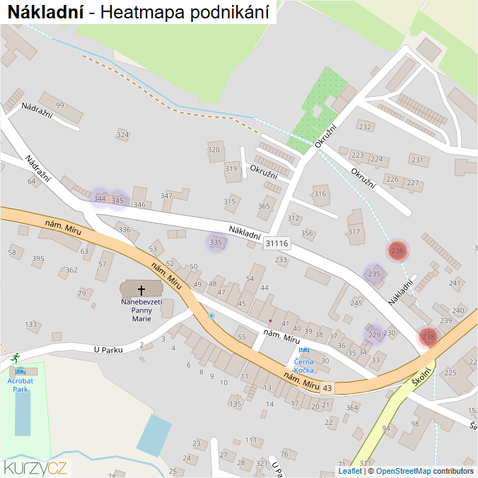Mapa Na Pilníku - Firmy v ulici.