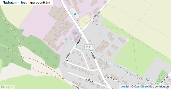Nádražní - mapa podnikání
