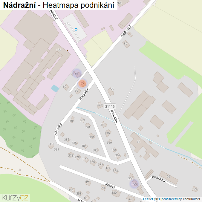 Mapa Nádražní - Firmy v ulici.