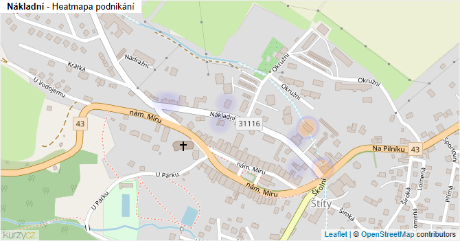 Nákladní - mapa podnikání