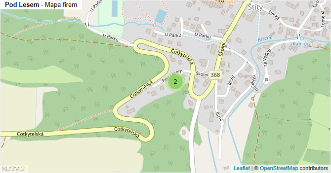 Pod Lesem - mapa firem