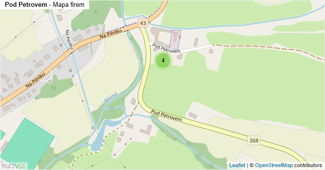 Pod Petrovem - mapa firem