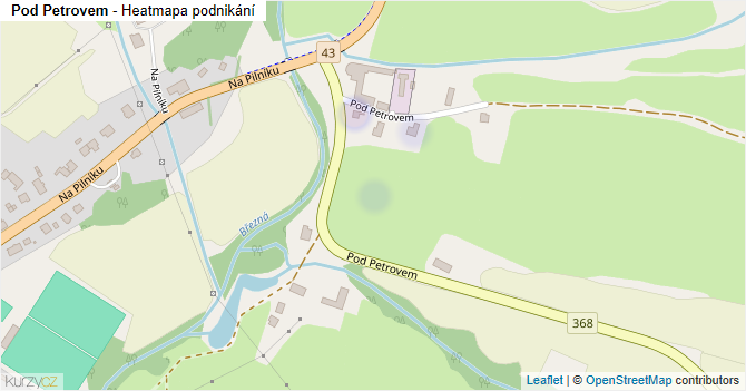 Pod Petrovem - mapa podnikání