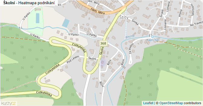 Školní - mapa podnikání