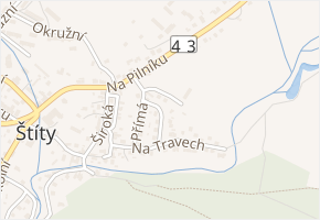 Sportovní v obci Štíty - mapa ulice