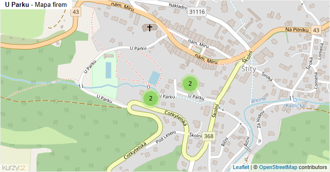 U Parku - mapa firem