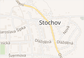 J. Š. Baara v obci Stochov - mapa ulice