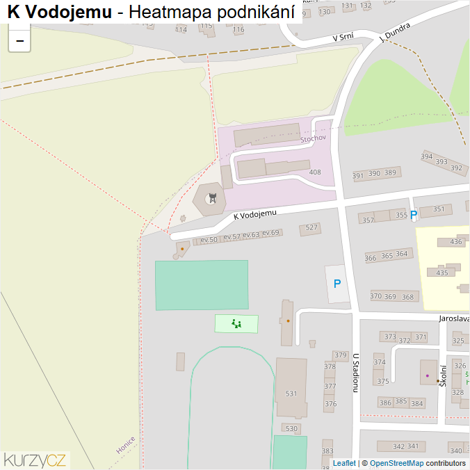 Mapa K Vodojemu - Firmy v ulici.