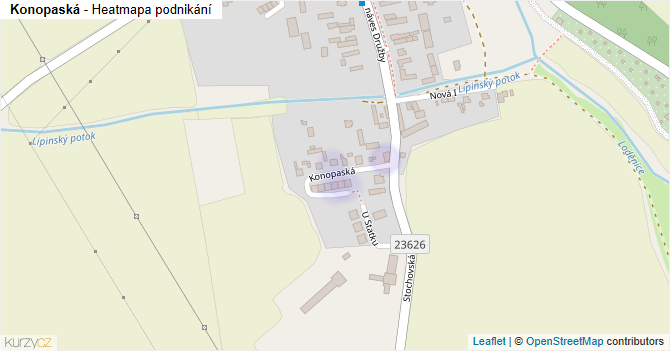 Konopaská - mapa podnikání