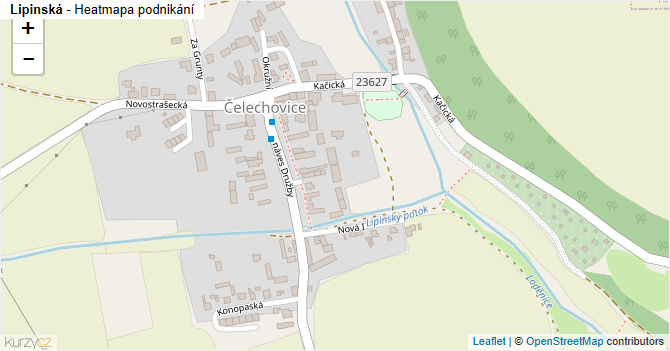 Lipinská - mapa podnikání