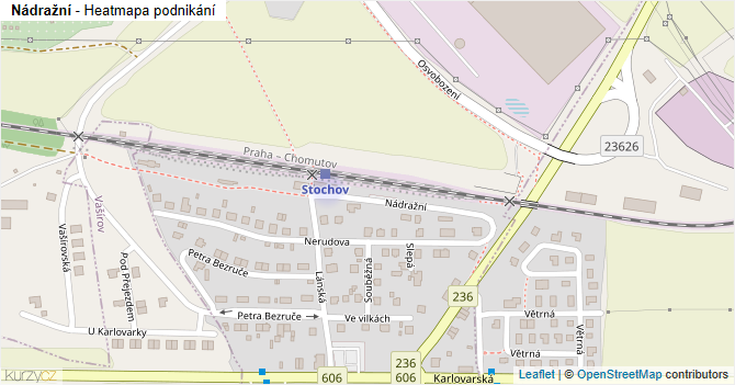 Nádražní - mapa podnikání