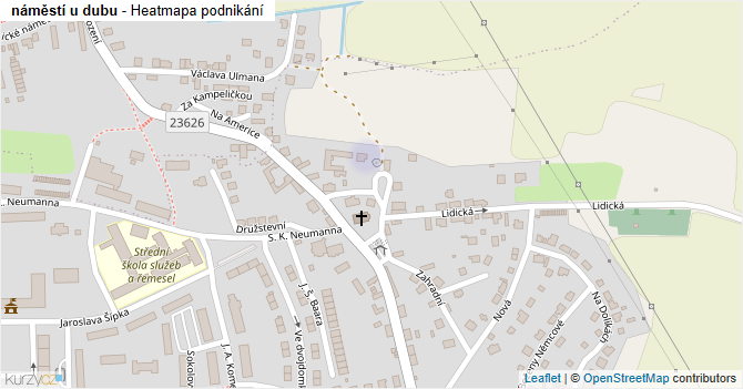 náměstí u dubu - mapa podnikání