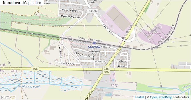 Nerudova - mapa ulice