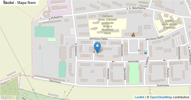 Školní - mapa firem