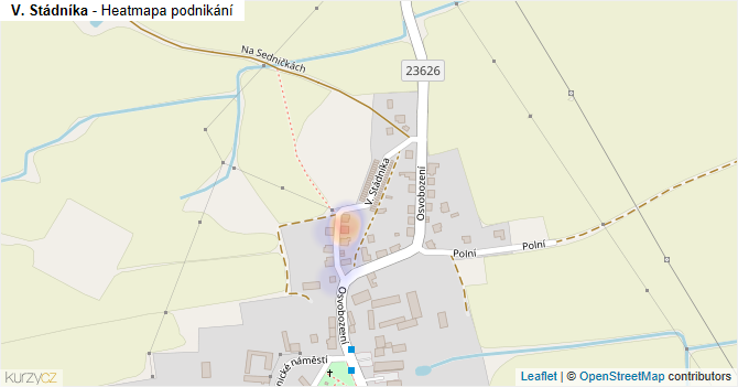 V. Stádníka - mapa podnikání