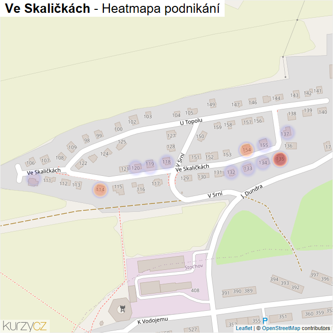 Mapa Ve Skaličkách - Firmy v ulici.
