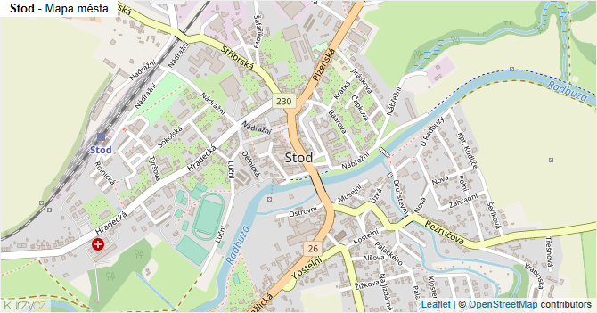 Stod - mapa města