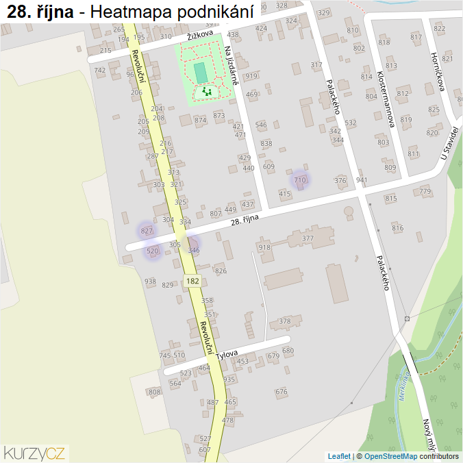 Mapa 28. října - Firmy v ulici.