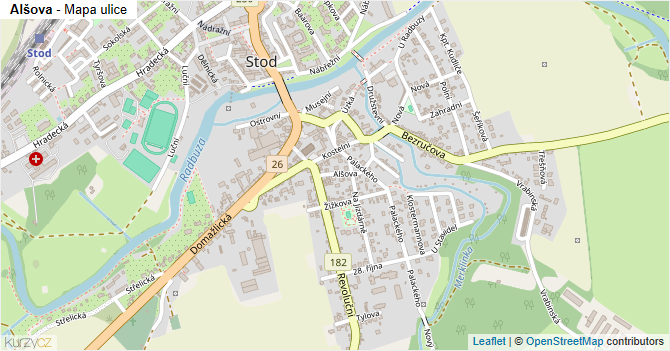 Alšova - mapa ulice
