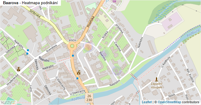 Baarova - mapa podnikání