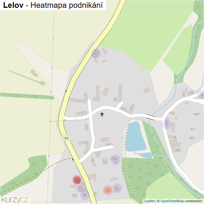 Mapa Lelov - Firmy v části obce.