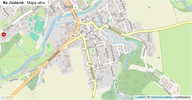Na Jízdárně - mapa ulice