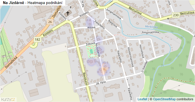 Na Jízdárně - mapa podnikání