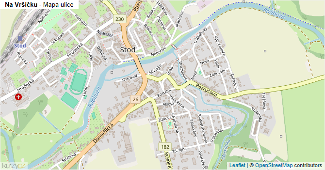 Na Vršíčku - mapa ulice