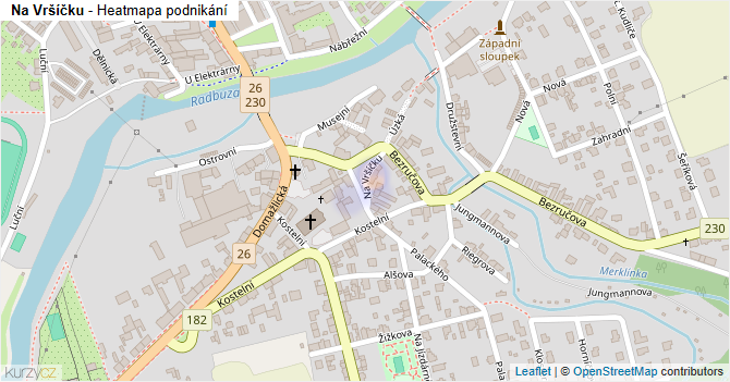 Na Vršíčku - mapa podnikání