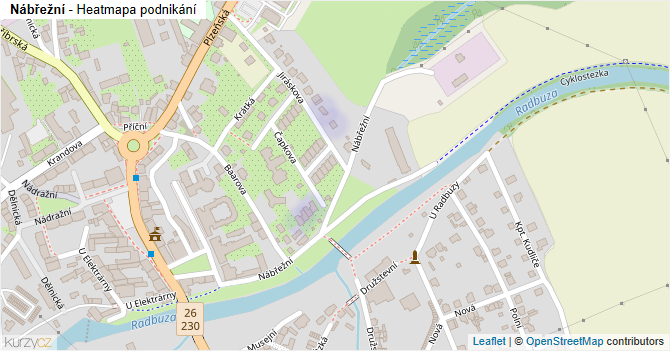 Nábřežní - mapa podnikání