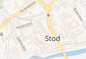 nám. ČSA v obci Stod - mapa ulice