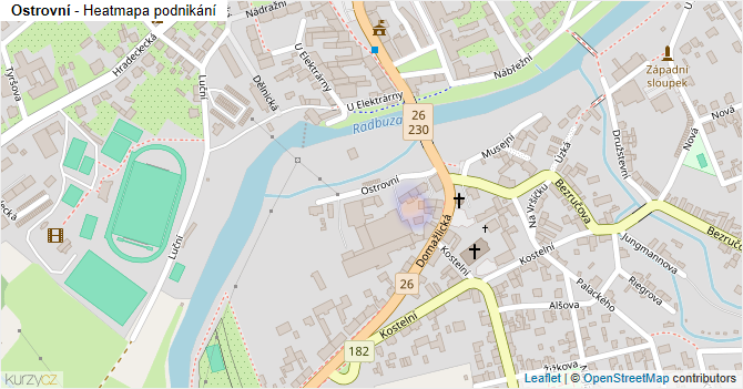Ostrovní - mapa podnikání