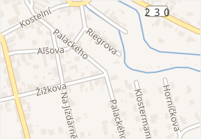 Palackého v obci Stod - mapa ulice
