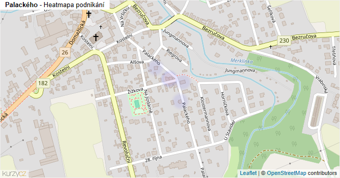 Palackého - mapa podnikání