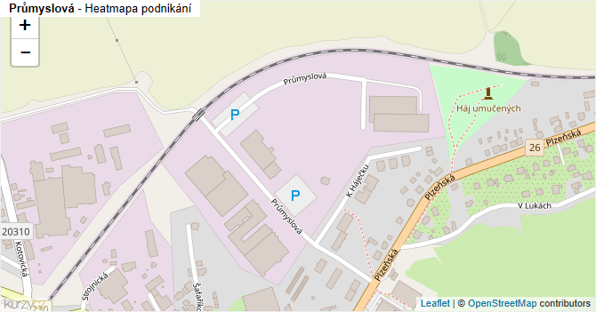 Průmyslová - mapa podnikání