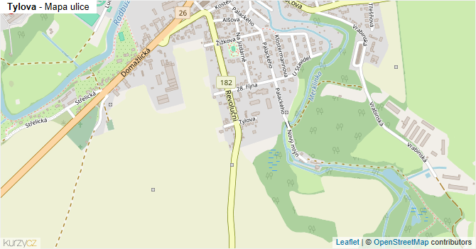 Tylova - mapa ulice